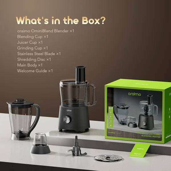 oraimo OmniBlend 1500W 4-In-1 Multifunctional Blender