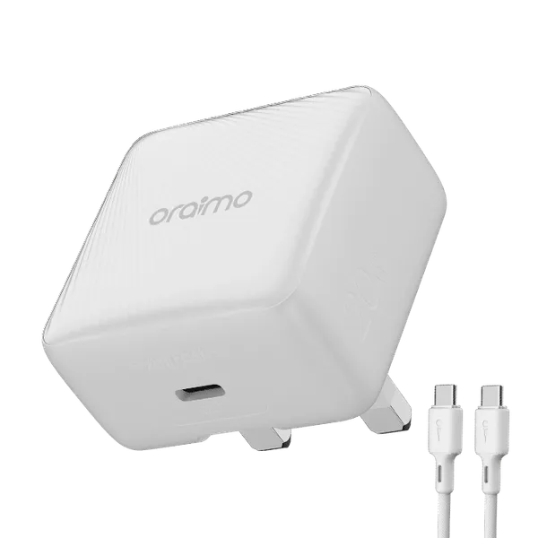 oraimo PowerCube 20 Chic 20W GaN Wall Charger Kit with Type-C to Type-C Cable - Sikela Store